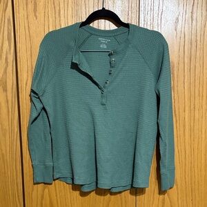 American Eagle waffle knit top
